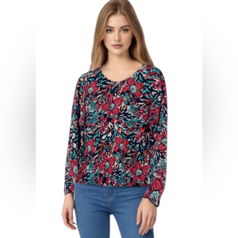 Appleseed’s Floral Cotton Cardigan NWT